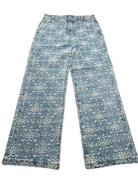 High Fashion HF Rhinestone Denim Pants in Light Blue